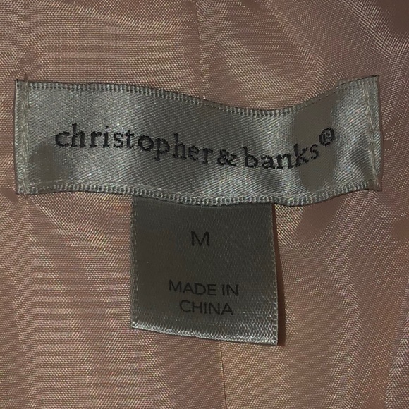 NWOT Christopher & Banks Light Pink Faux Suede Zippered Jacket (Medium) - Picture 3 of 5